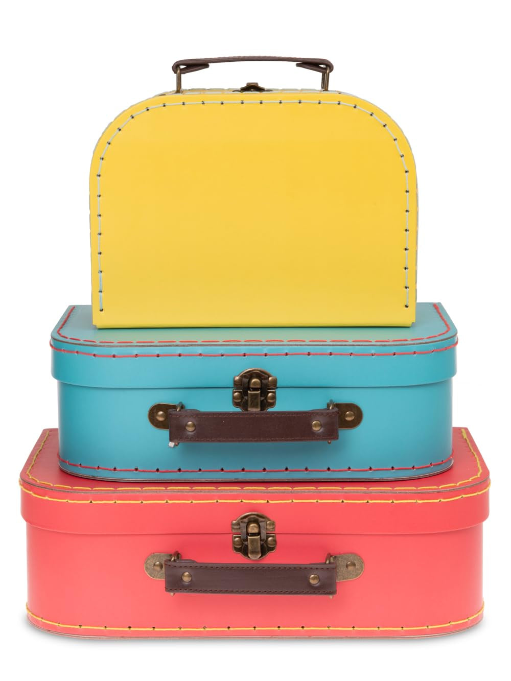 Vintage Decorative Suitcases, Set of 3