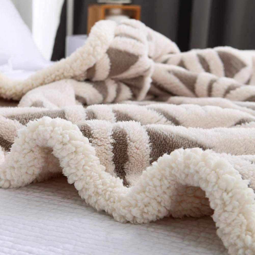 Sherpa Fleece Throw Blanket 71X80