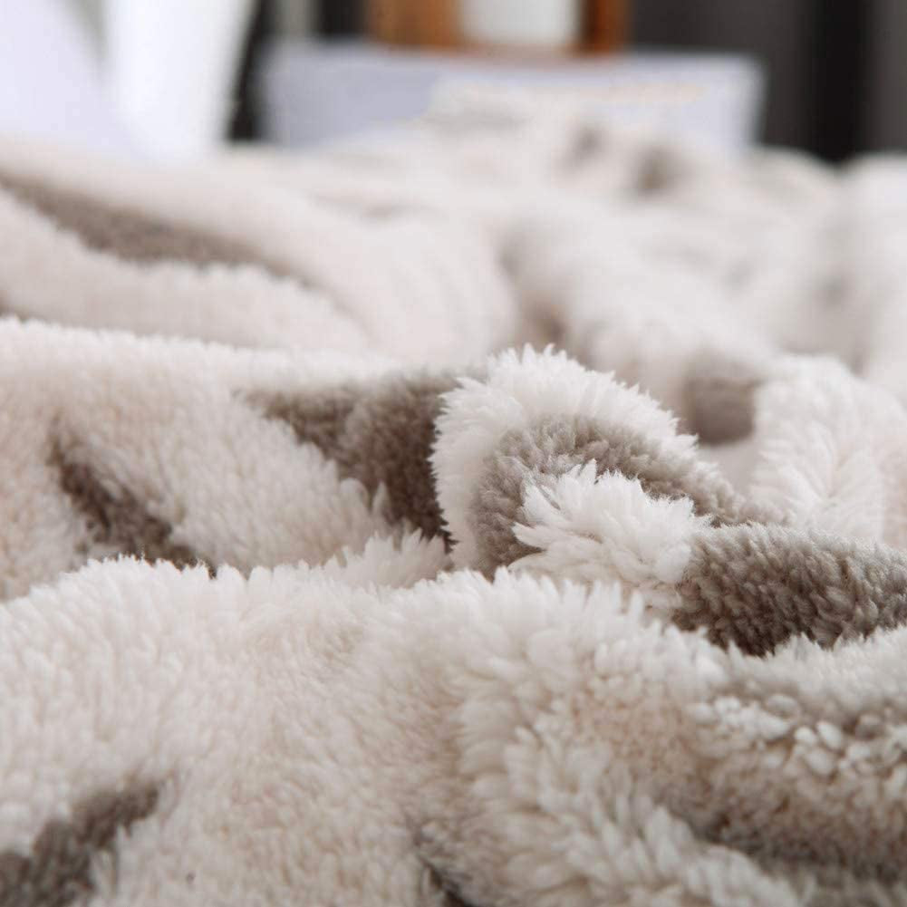 Sherpa Fleece Throw Blanket 71X80